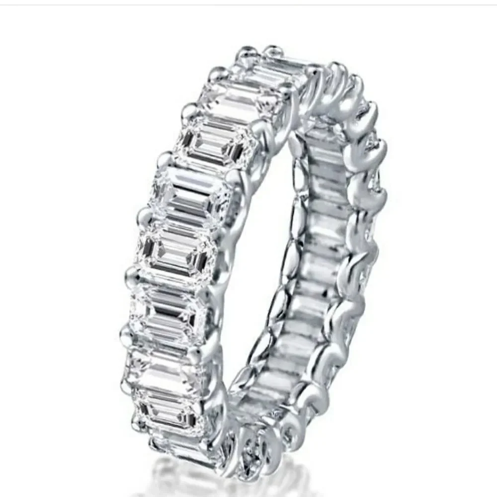 Nwt Emerald Cut Infinity Ring